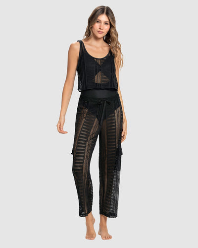 Set en malla camiseta y pantalón#color_700-negro