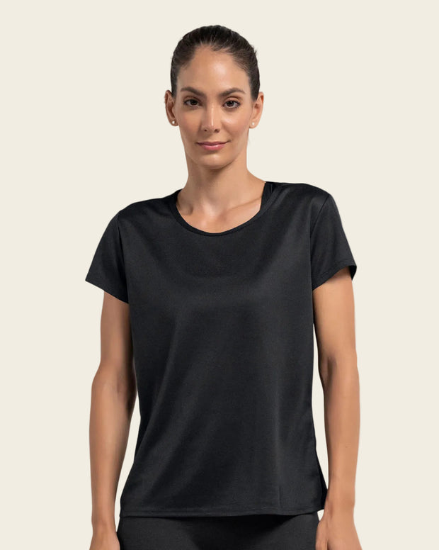 Camiseta deportiva de secado rápido y silueta semiajustada