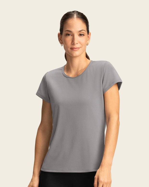 Camiseta deportiva de secado rápido y silueta semiajustada