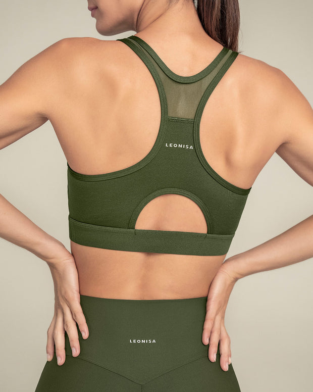 Top deportivo con espalda atlética en material de secado rápido