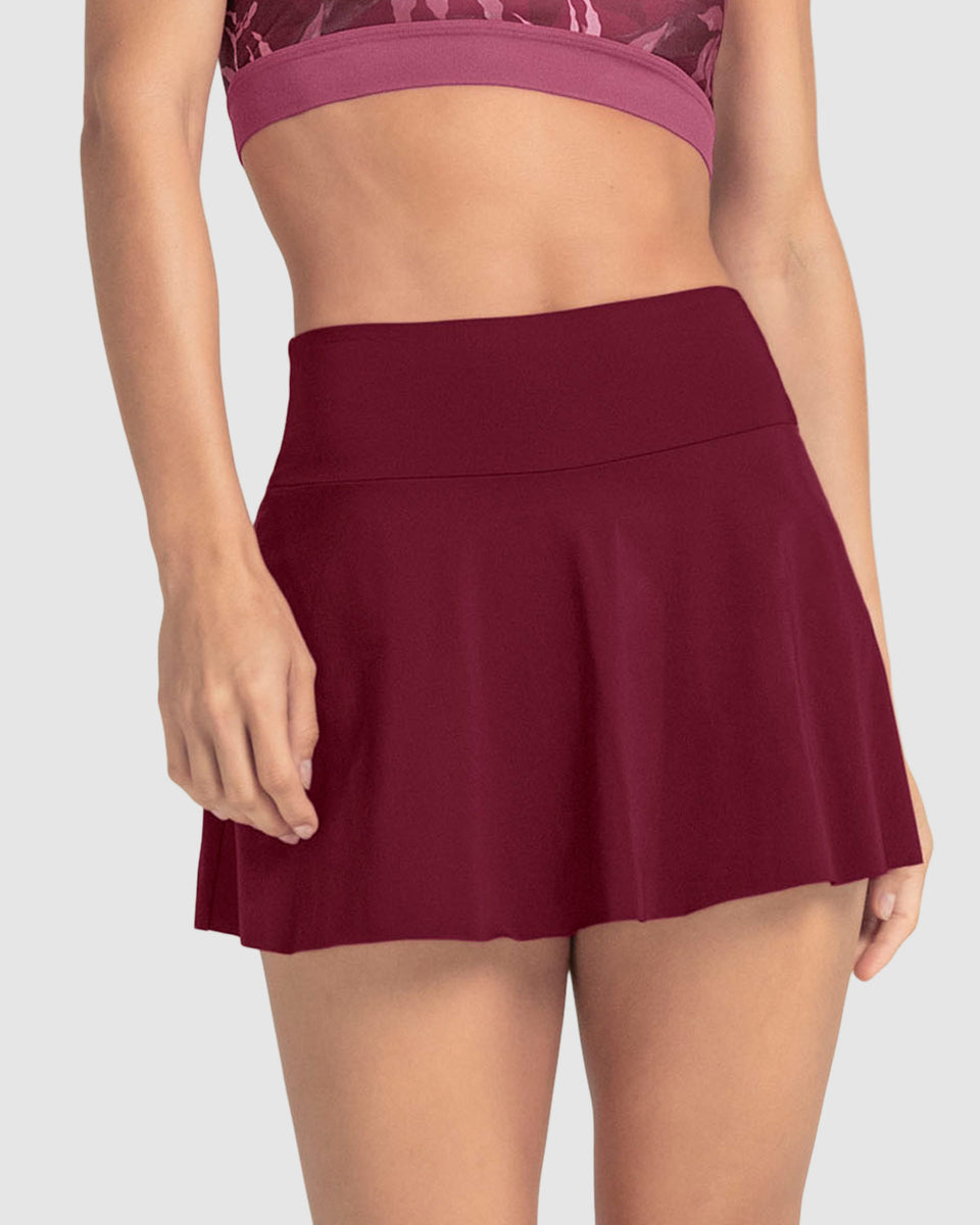 Falda deportiva con short interno con bolsillo