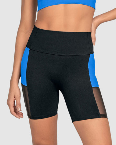 Short ciclista con detalles en smartlace®#color_701-negro-azul