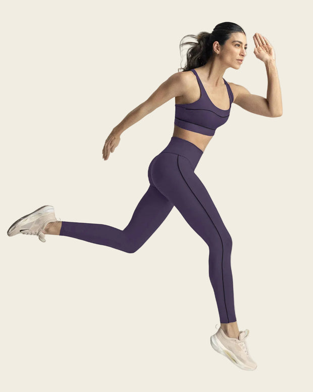 Legging deportivo de compresión con doble capa de tela en pretina