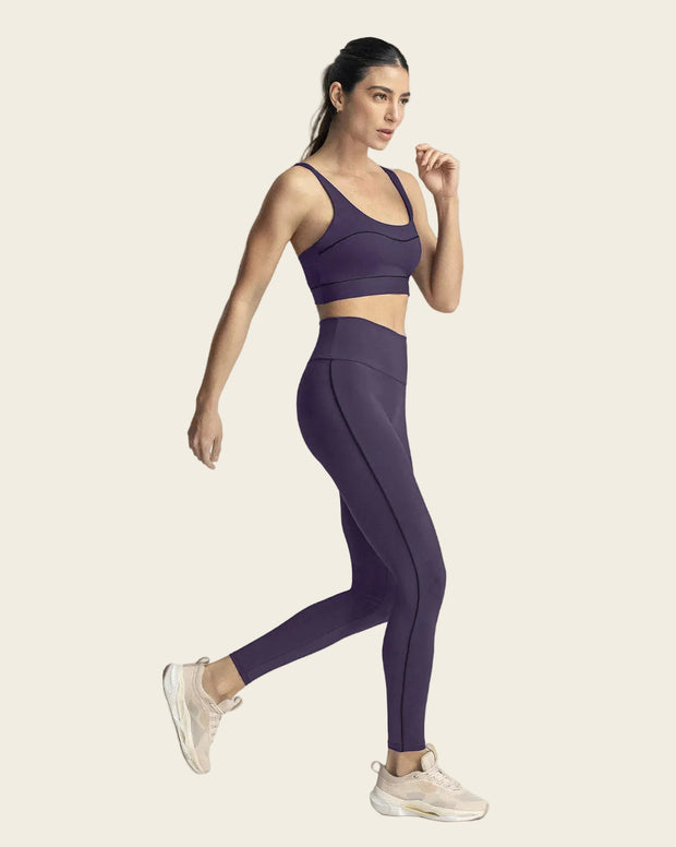 Legging deportivo de compresión con doble capa de tela en pretina