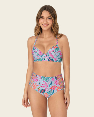Bikini elaborado con botellas PET recicladas#color_485-estampado-flores