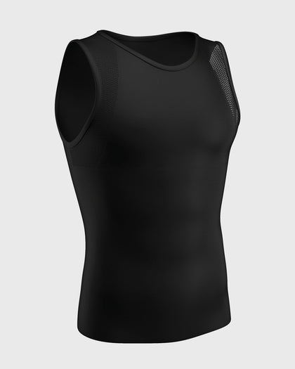 Camiseta manga sisa de compresión fuerte ideal para uso diario con algodón pima#color_700-negro