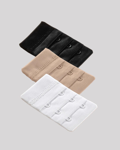 Paquete por 3 broches extensores para brasieres#color_999-blanco-negro-cafe-claro