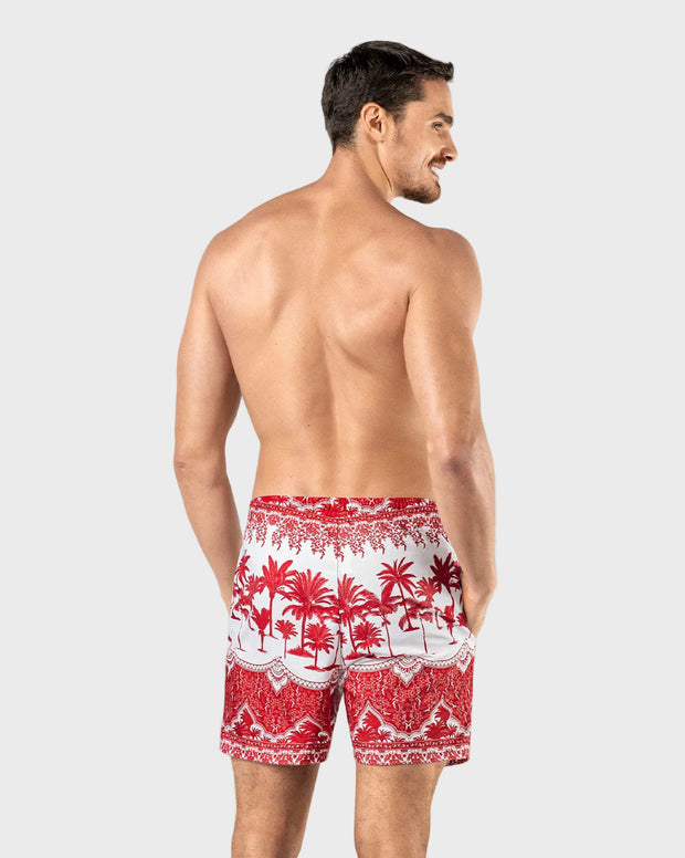 Pantaloneta de baño masculina con práctico bolsillo al lado derecho