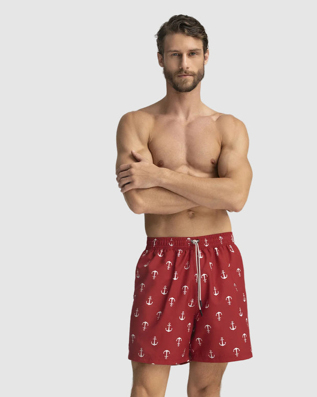 Pantaloneta de baño masculina con práctico bolsillo al lado derecho