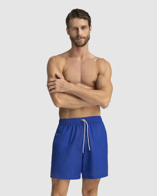 Pantaloneta de baño masculina con práctico bolsillo al lado derecho#color_521-azul-rey