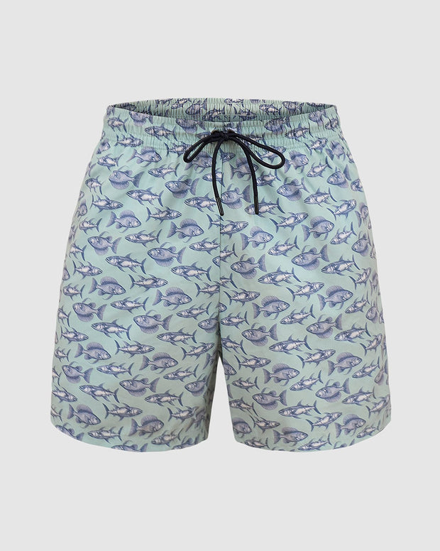Pantaloneta de baño masculina con práctico bolsillo al lado derecho