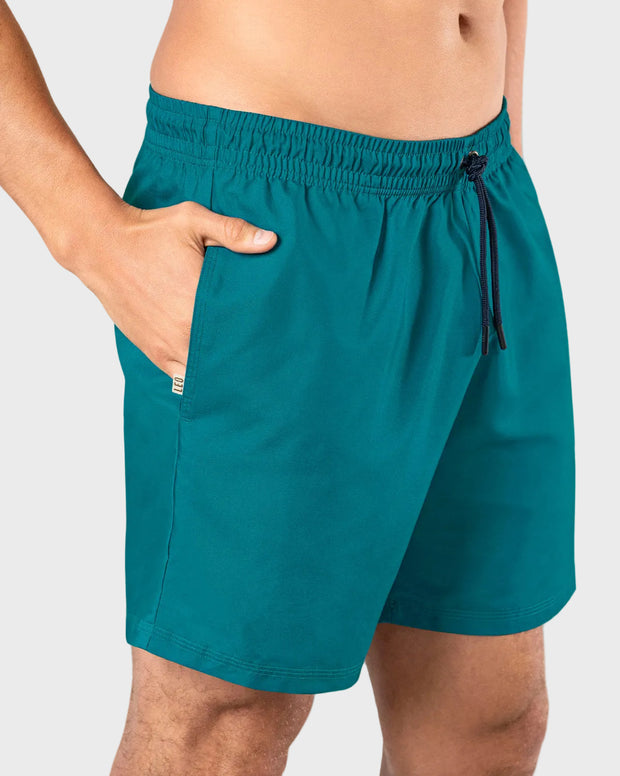 Pantaloneta de baño masculina con práctico bolsillo al lado derecho