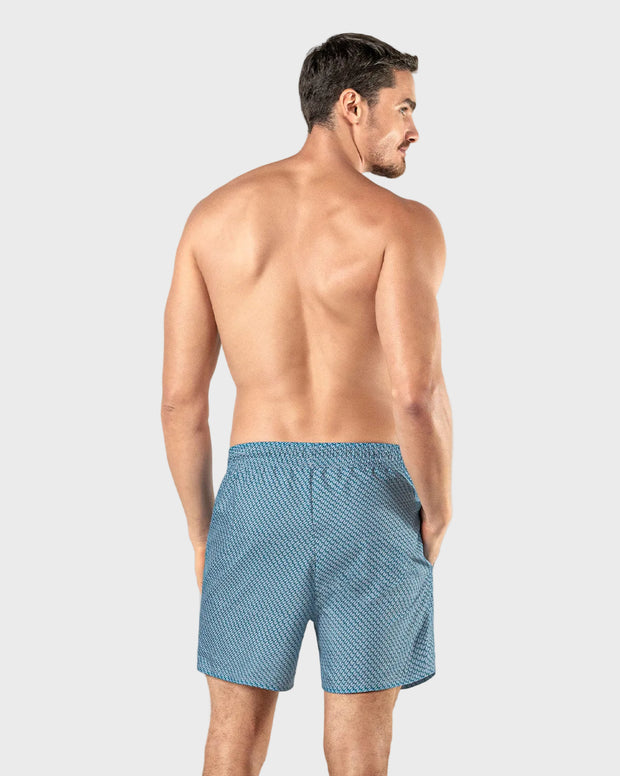 Pantaloneta de baño masculina con práctico bolsillo al lado derecho