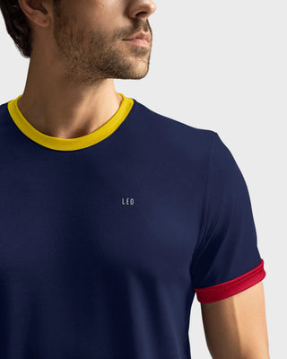 Camiseta deportiva masculina con tecnología de secado rápido#color_509-azul-colombia