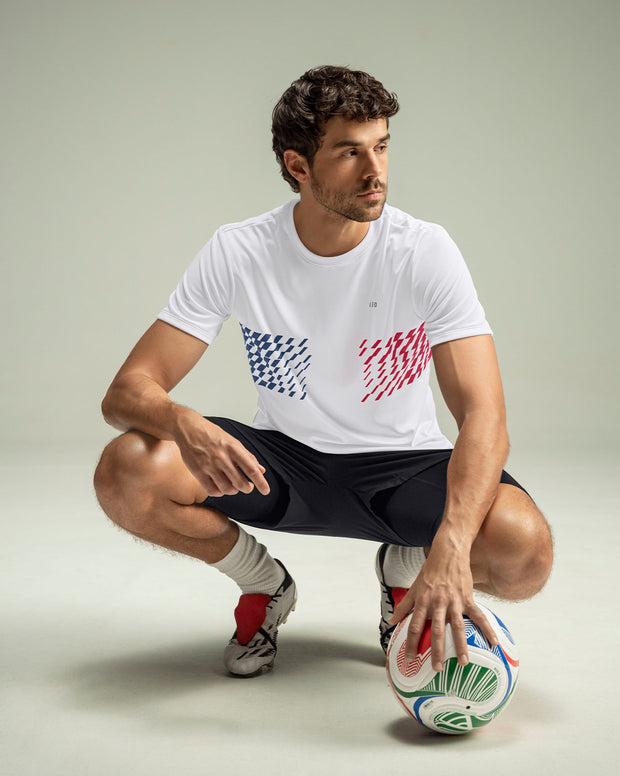 Camiseta deportiva masculina con tecnología de secado rápido