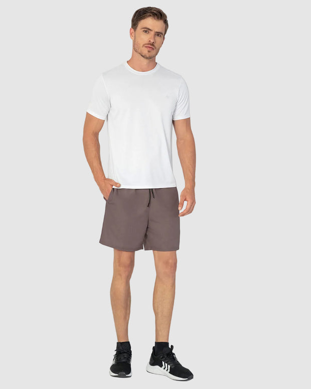 Camiseta deportiva masculina semiajustada de secado rápido