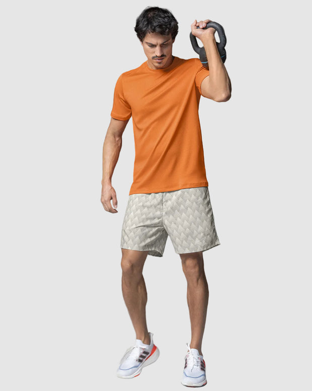 Camiseta deportiva masculina semiajustada de secado rápido