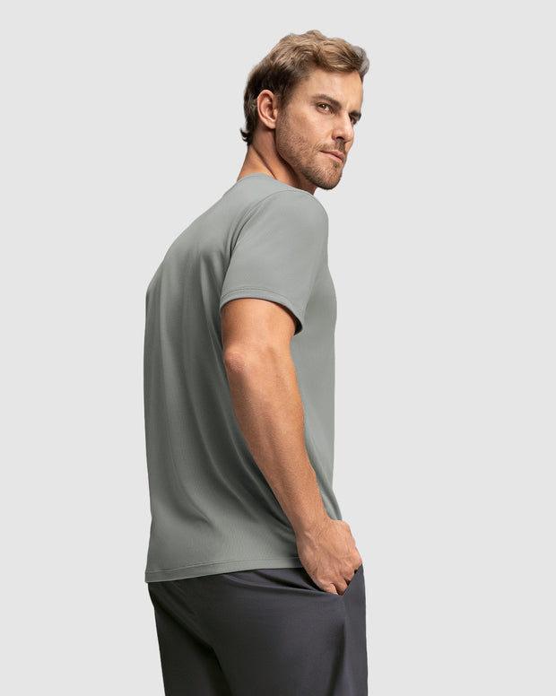 Camiseta deportiva masculina semiajustada de secado rápido