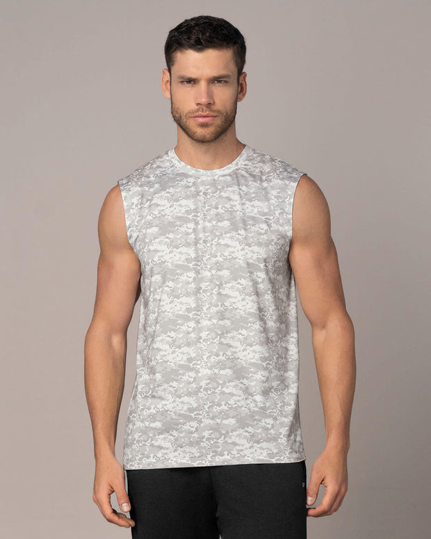 Camiseta manga sisa deportiva y de secado rápido para hombre