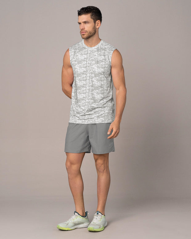 Camiseta manga sisa deportiva y de secado rápido para hombre