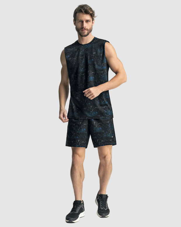Camiseta manga sisa deportiva y de secado rápido para hombre