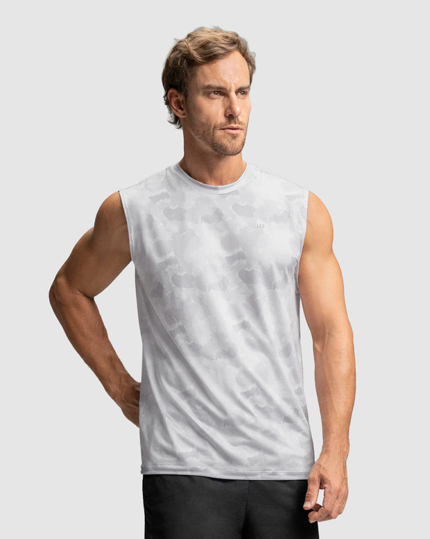 Camiseta manga sisa deportiva y de secado rápido para hombre
