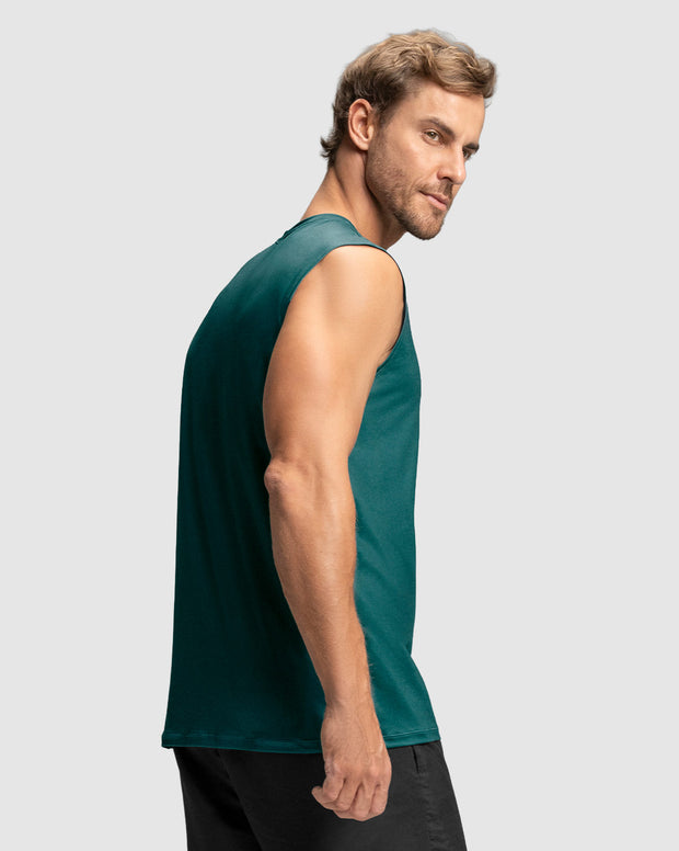 Camiseta manga sisa deportiva y de secado rápido para hombre