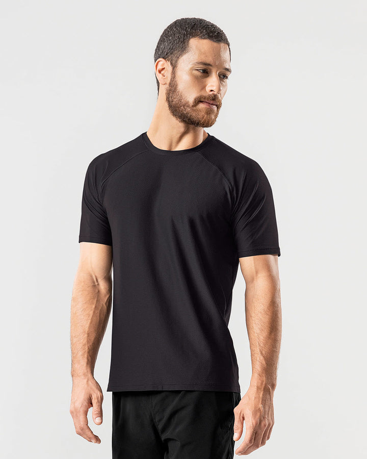 Camiseta deportiva con tela texturizada y transpirable