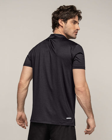 Camiseta deportiva transpirable con cuello tipo polo#color_700-negro