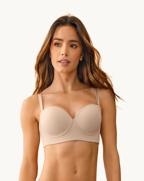 Brasier strapless de realce suave#color_802-cafe-claro