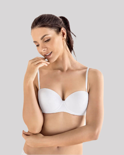 Brasier strapless con varilla de realce suave#color_000-blanco
