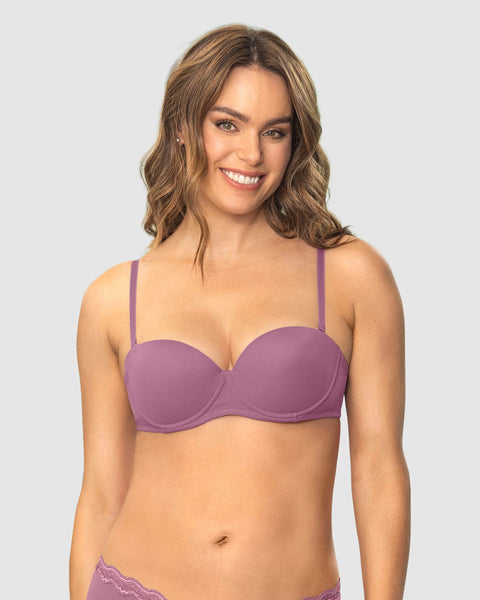 Brasier strapless con varilla de realce suave#color_402-morado-claro