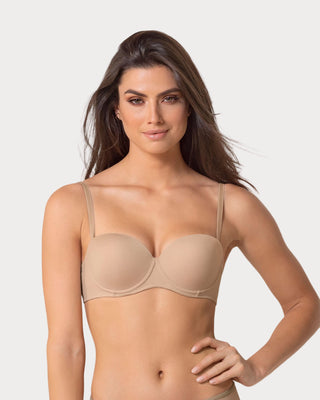 Brasier strapless con varilla de realce suave#color_802-cafe-claro