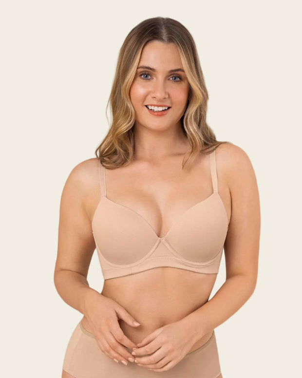 Brasier de realce suave y buen cubrimiento en espalda