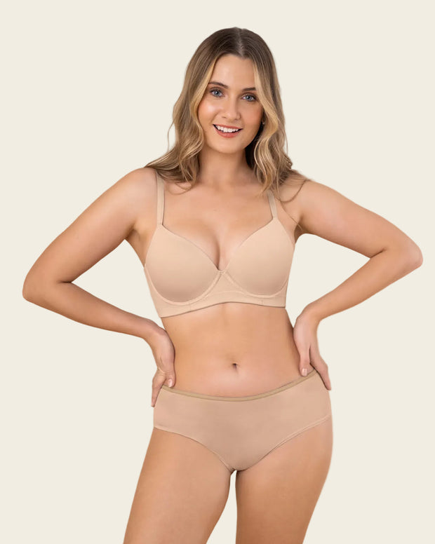 Brasier de realce suave y buen cubrimiento en espalda