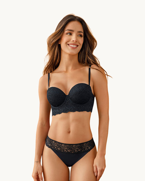 Brasier en encaje con realce incorporado#color_700-negro