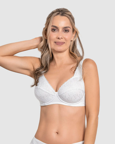 Brasier triangular con copas en SmartLace® y espalda en tela lisa#color_000-blanco