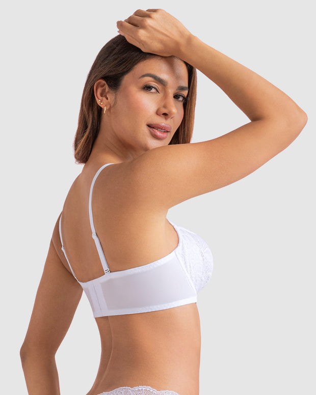 Brasier con copas en SmartLace® y espalda en tul