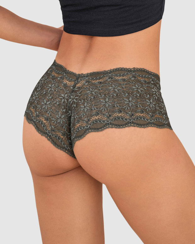 Panty estilo hípster en SmartLace® sexy con refuerzo en algodón