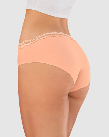 Panty hípster con encaje en cintura tiro medio#color_271-mandarina