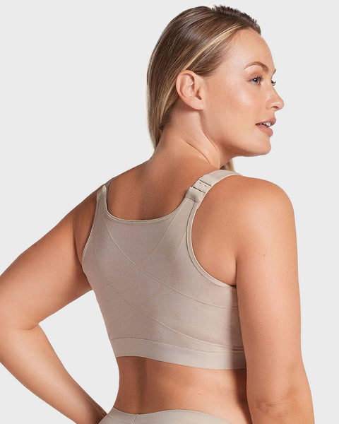 Brasier tipo top multiusos ultracómodo en algodón#color_802-cafe-claro