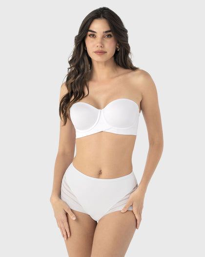 Brasier strapless ideal para busto mediano y grande#color_000-blanco