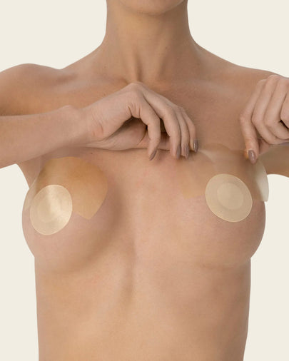 Pezoneras desechables + Adhesivo levanta busto x3 Pares#color_998-nude