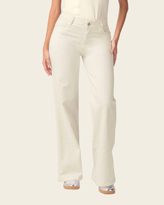Jean bota ancha esencial para mujer