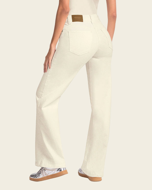 Jean bota ancha esencial para mujer