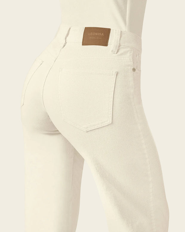 Jean bota ancha esencial para mujer