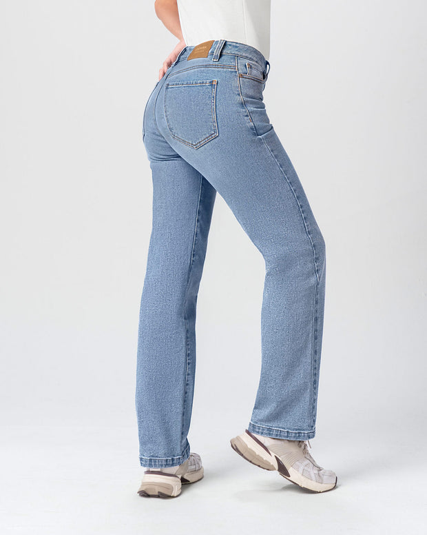 Jean bota recta para mujer