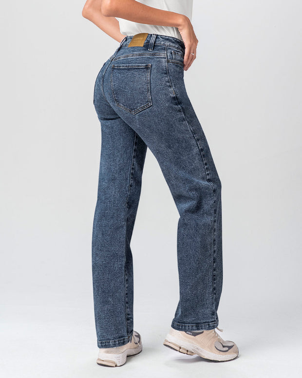 Jean bota recta para mujer