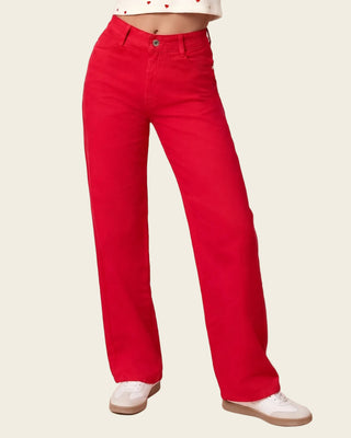 Jean en white denim con estampado#color_c35-rojo-oscuro