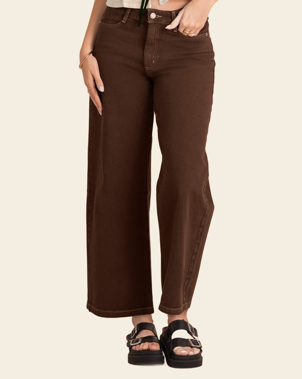 Jean bota amplia de largo crop